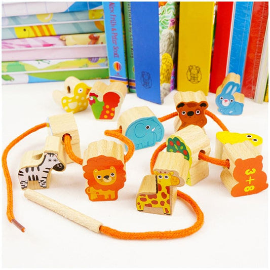 Wooden Beads Threaded And Beaded Educational Toys